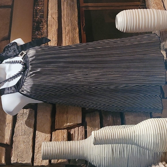 Silk stripped mini dress - Picture 2 of 5